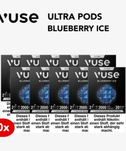 10x Vuse Ultra Pods Blueberry Ice 20mg