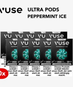 10x Vuse Ultra Pods Peppermint Ice 20mg