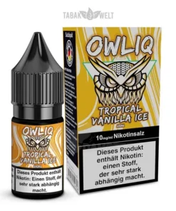 OWLIQ E-Liquid Tropical Vanilla Ice 10ml, 10mg/ml