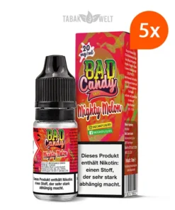 5X Bad Candy Classic E-Liquid Mighty Melon 10ml, 20mg/ml