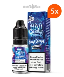 5X Bad Candy Classic E-Liquid Easy Energy 10ml, 20mg/ml