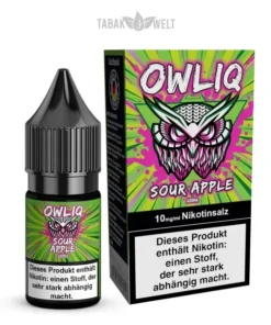 OWLIQ E-Liquid Sour Apple 10ml, 10mg/ml