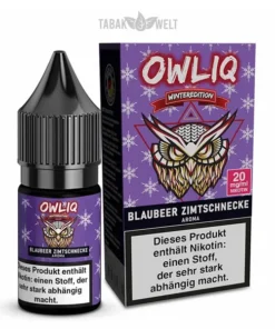 OWLIQ E-Liquid Blaubeer Zimtschnecke 10ml, 20mg/ml