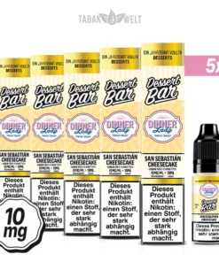 5X Dinner Lady Dessert Bar E-Liquid San Sebastian Cheesecake 10ml, 10mg/ml