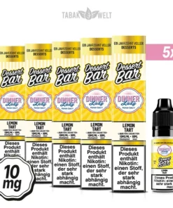 5X Dinner Lady Desserts E-Liquid Lemon Tart 10ml, 10mg/ml