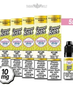 5X Dinner Lady Dessert Bar E-Liquid Key Lime Tart 10ml, 10mg/ml