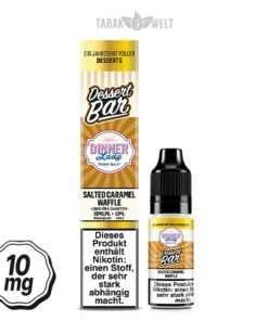 Dinner Lady Dessert Bar E-Liquid Salted Caramel Waffle 10ml, 10mg/ml