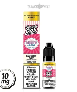 Dinner Lady Dessert Bar E-Liquid Raspberry Tart 10ml, 10mg/ml