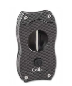 Zigarrencutter Colibri V-Cut Schwarz/Carbon-Look – Ø 23mm