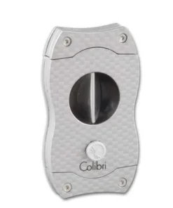 Zigarrencutter Colibri V-Cut Silber/Carbon-Look – Ø 23mm