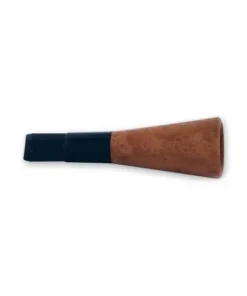 Zigarren-Spitze denicotea für 20mm Zigarren – Schwarz mit Bruyère-Sattel, 7,6cm