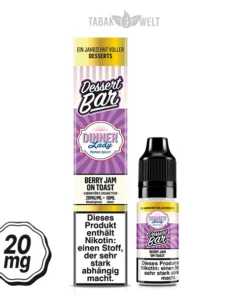 Dinner Lady Dessert Bar E-Liquid Berry Jam on Toast 10ml, 20mg/ml
