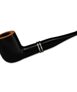 Pfeife Capitello Billard Modell 1 mit geradem Fishtail-Mundstück – schwarz