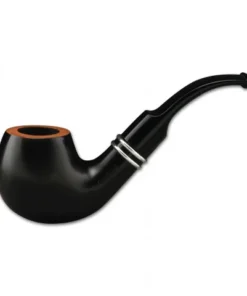 Pfeife Capitello Bent Modell 2 mit gebogenem Sattelmundstück – schwarz