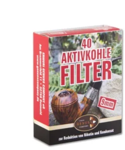 Pfeifenfilter Ermuri Aktivkohle Ø 9mm, 40er