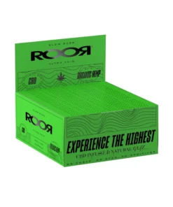 50 Stück RooR Rolling Paper – Slim – Organic Hemp; á 32 Blatt