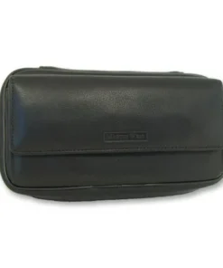 Pfeifentasche Wess Lea Metislamm-Leder in schwarz, 3er