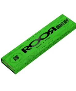 1 Stück RooR Rolling Paper – Slim – Organic Hemp; á 32 Blatt + Tips
