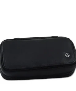 Pfeifentasche Rattray’s Black Night Rindleder in schwarz, 2er