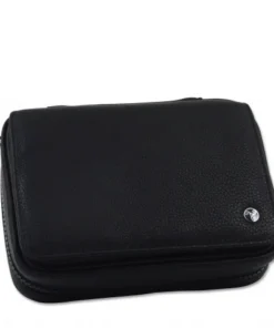Pfeifentasche Rattray’s Black Night Rindleder in schwarz, 3er