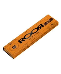 25 Stück RooR Rolling Paper – Slim – unbleached; á 32 Blatt + Tips