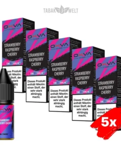 5x Oxva E-Liquid Strawbery Raspberry Cherry Nikotinsalz 10 mg