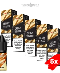 5x Oxva E-Liquid Creamy Tobacco Nikotinsalz 10 mg