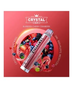 Crystal Bar – Blueberry Cherry Cranberry (Blaubeere, Kirsche, Preiselbeere) – E-Shisha – 2% Nikotin – 600 Züge
