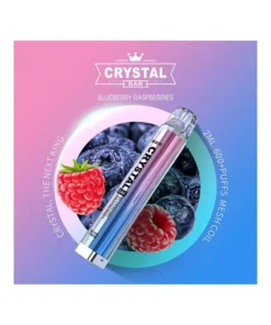 Crystal Bar – Blueberry Raspberries (Blaubeere, Himbeere) – E-Shisha – 2% Nikotin – 600 Züge