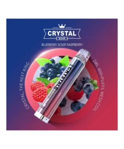 Crystal Bar – Blueberry Sour Raspberry (Blaubeere, Saure Himbeere) – E-Shisha – 2% Nikotin – 600 Züge