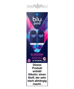 Blu Pods Blueberry Sour Razz 9 mg/ml 2 Pods