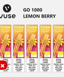 5x VUSE Go 1000 Lemon Berry
