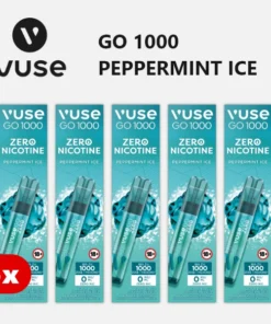 5x VUSE Go 1000 Zero Nicotine Peppermint Ice