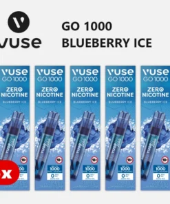5x VUSE Go 1000 Zero Nicotine Blueberry Ice