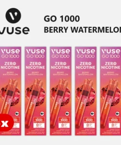 5x VUSE Go 1000 Zero Nicotine Berry Watermelon