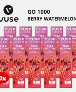 10x VUSE Go 1000 Zero Nicotine Berry Watermelon