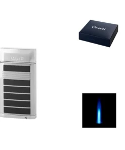 Zigarrenfeuerzeug „Caseti“ chrom-grau; Tours Jet-Flame, mit Bohrer