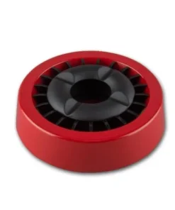 Metallaschenbecher Rot-Schwarz mit Sterneinsatz – Ø 14cm