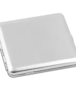 Zigaretten-Etui Nickel-Satiniert mit Waffel-Dekor, 18er