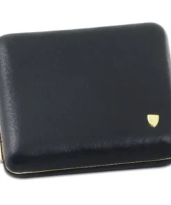 Zigaretten-Etui Hirschleder in schwarz, 18er