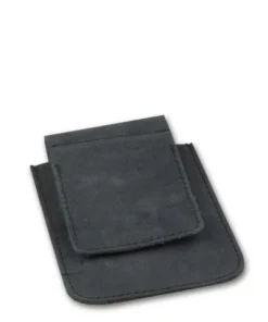 Zigaretten-Etui Leder in schwarz mit Feuerzeugköcher und Karabinerhaken, 20er