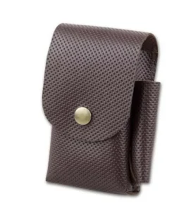 Zigaretten-Etui Leder in braun mit Feuerzeugköcher und Hebefunktion, 20er