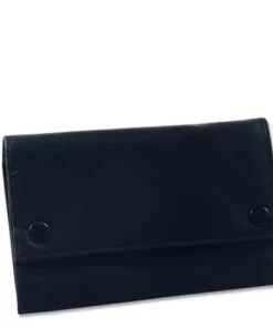 Feinschnitt – Tasche Leder schwarz, 14,5 x 9 cm