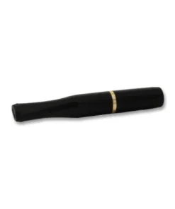 Zigaretten-Spitze denicotea Standard – Schwarz mit Goldring