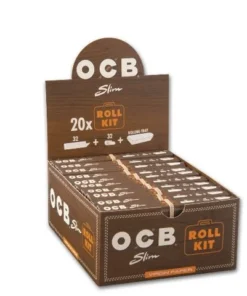 OCB Unbleached Slim Virgin Zigarettenpapier Rollkit