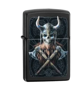 Zippo Ebony Anne Stokes Skull Warrior
