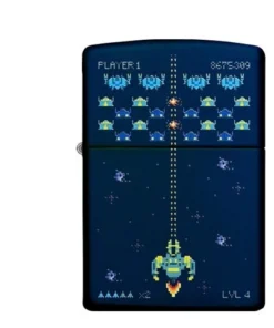 Zippo Navy Blau matt Pixel Game Design