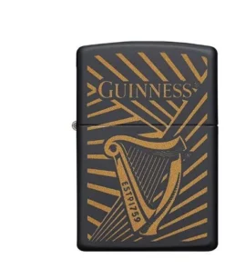 Zippo Schwarz matt Guinness Harp
