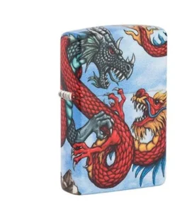 Zippo Weiß matt color Fighting Dragon