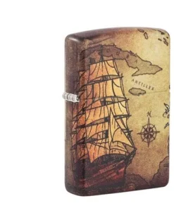 Zippo Weiß matt color Pirate Ship